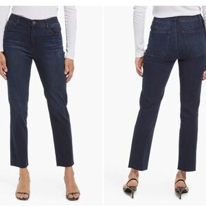 Wit & Wisdom 'Ab'Solution Raw Hem Slim Straight Jeans Size 4
